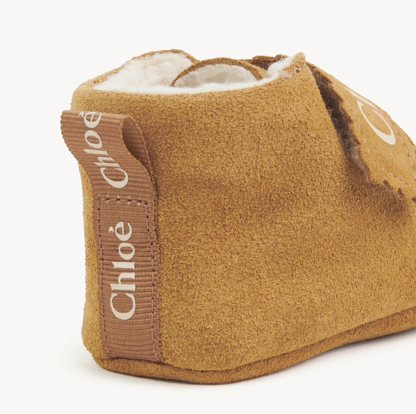 【お取り寄せ】『Chloe』 スエード ロゴ ベビーシューズ <要在庫確認>