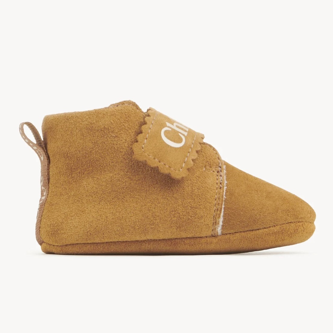【お取り寄せ】『Chloe』 スエード ロゴ ベビーシューズ <要在庫確認>