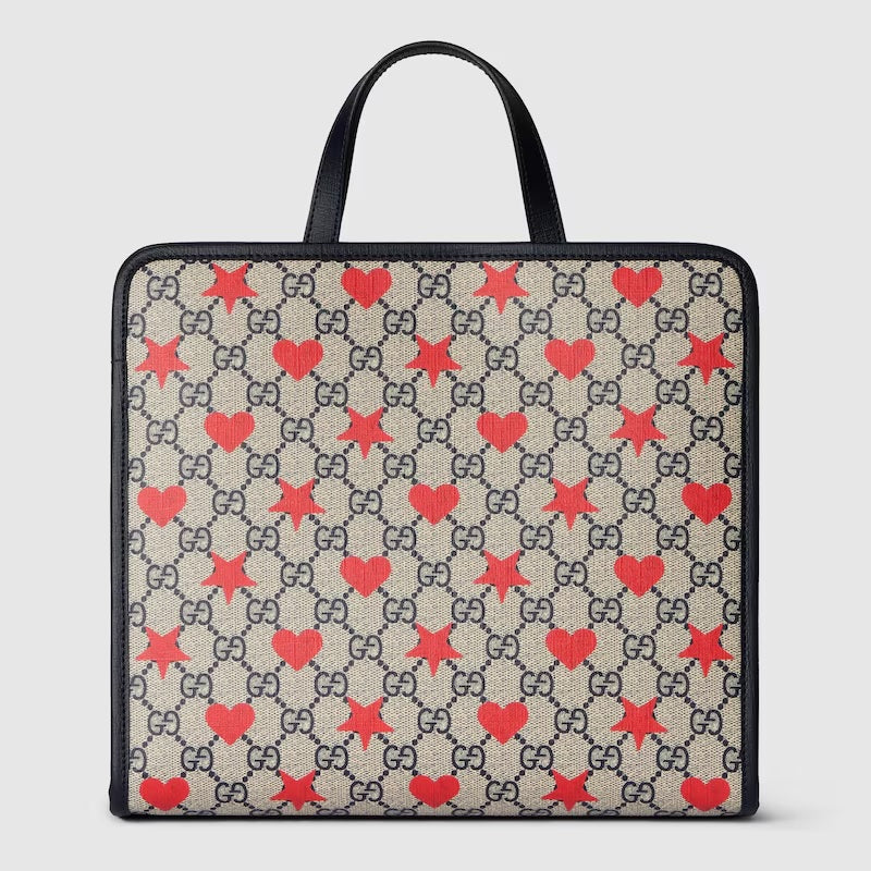 【お取り寄せ】『GUCCI』スター&ハート プリント トートバッグ ID: P10055G