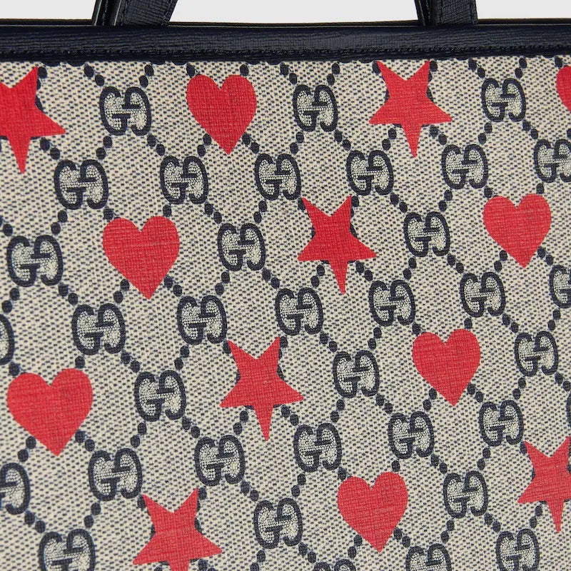 【お取り寄せ】『GUCCI』スター&ハート プリント トートバッグ ID: P10055G