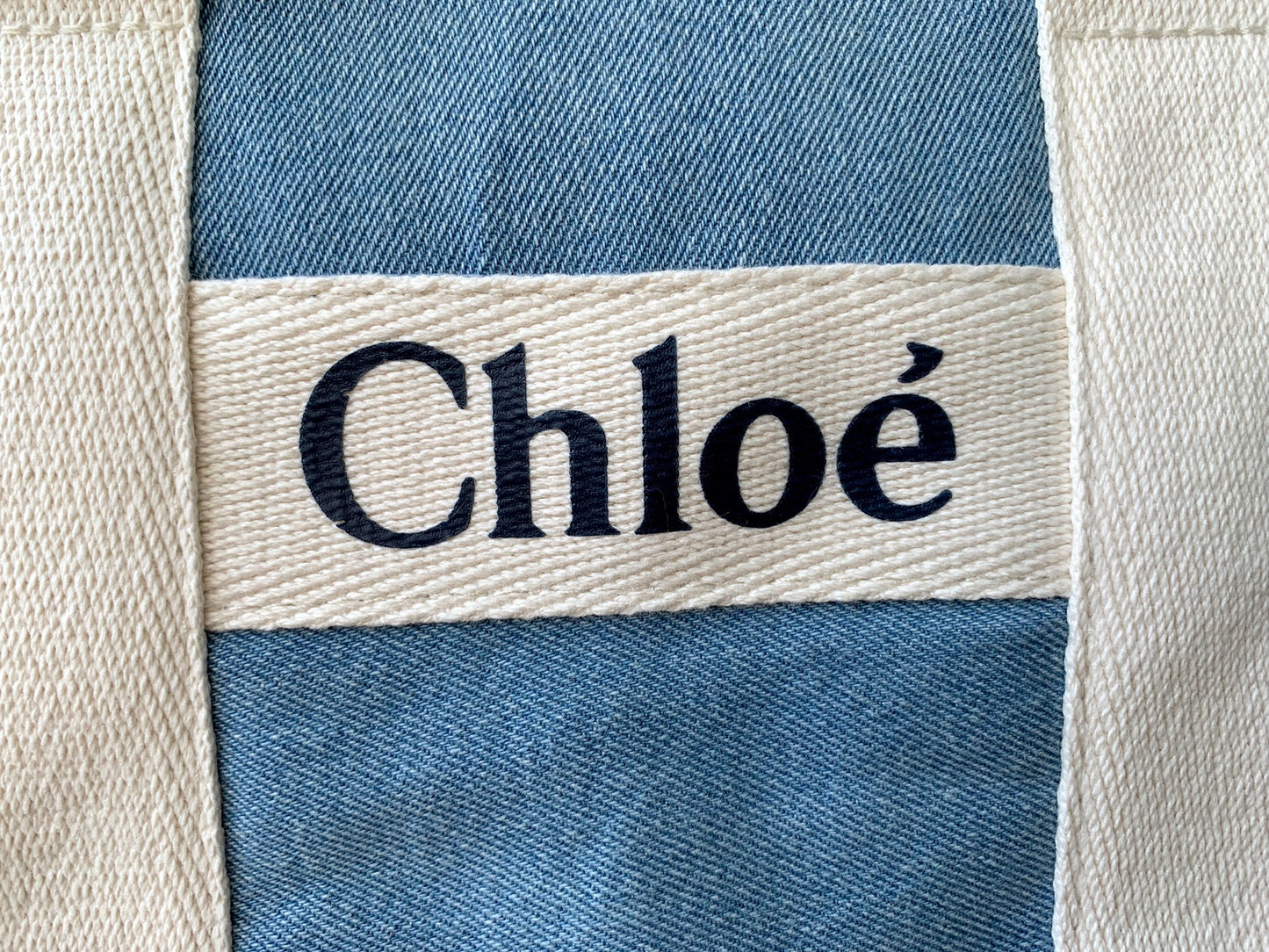 『Chloe』クロエ  ロゴ   デニム    ミニトートバッグ ショルダー付