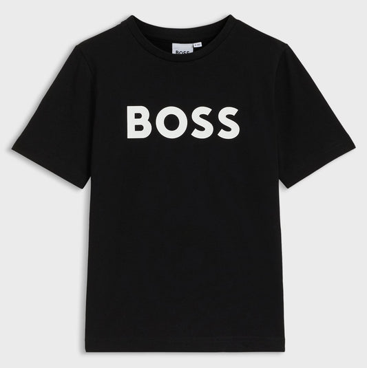 【お取り寄せ】『BOSS』ロゴ プリント Tシャツ Black  ID: P100062BO