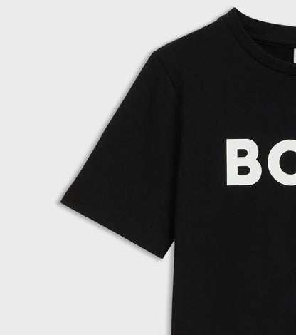 【お取り寄せ】『BOSS』ロゴ プリント Tシャツ Black  ID: P100062BO