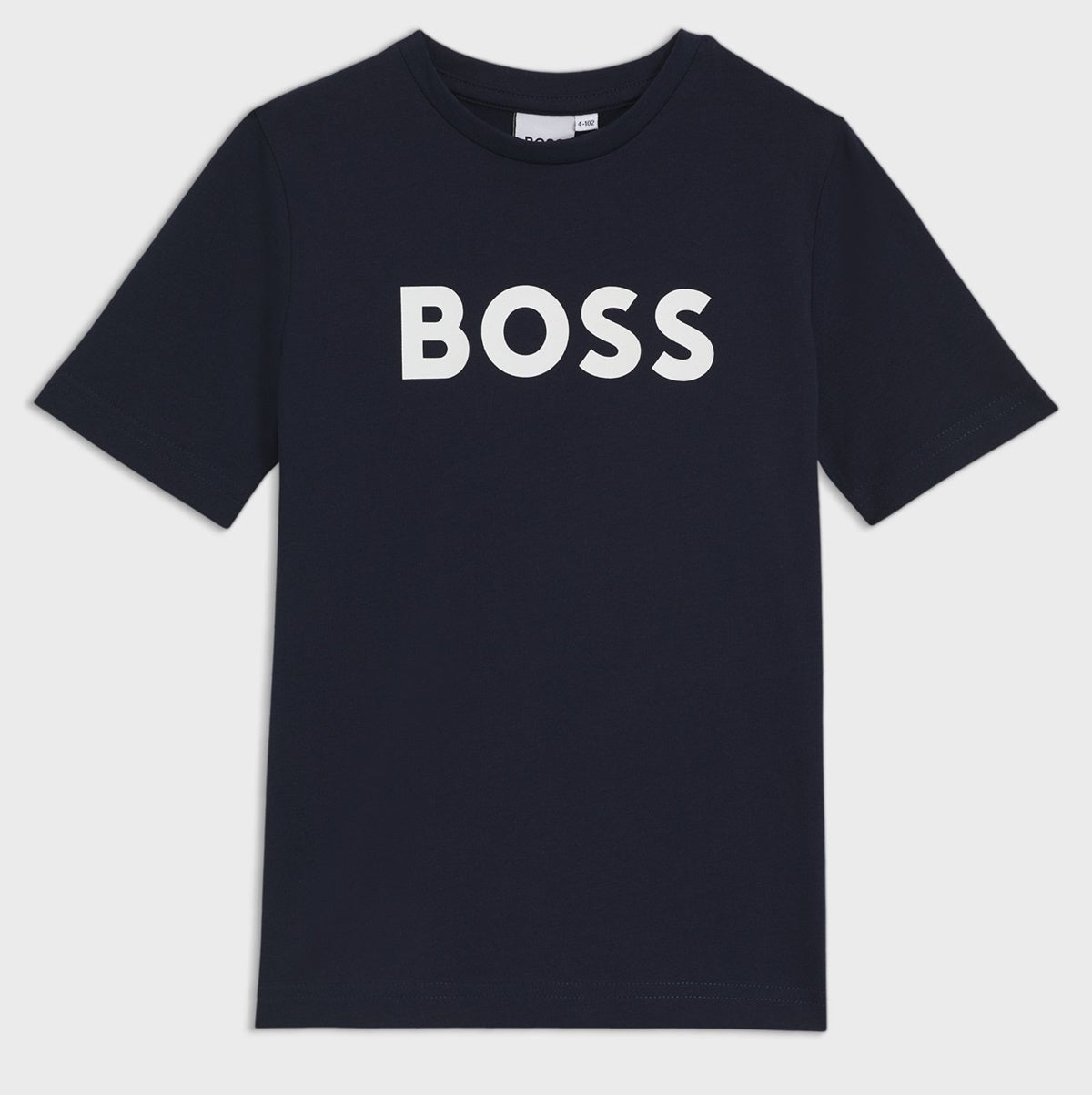 【お取り寄せ】『BOSS』ロゴ プリント Tシャツ Navy  ID: P100063BO