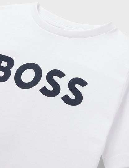 【お取り寄せ】『BOSS』ロゴ プリント Tシャツ White  ID: P100064BO