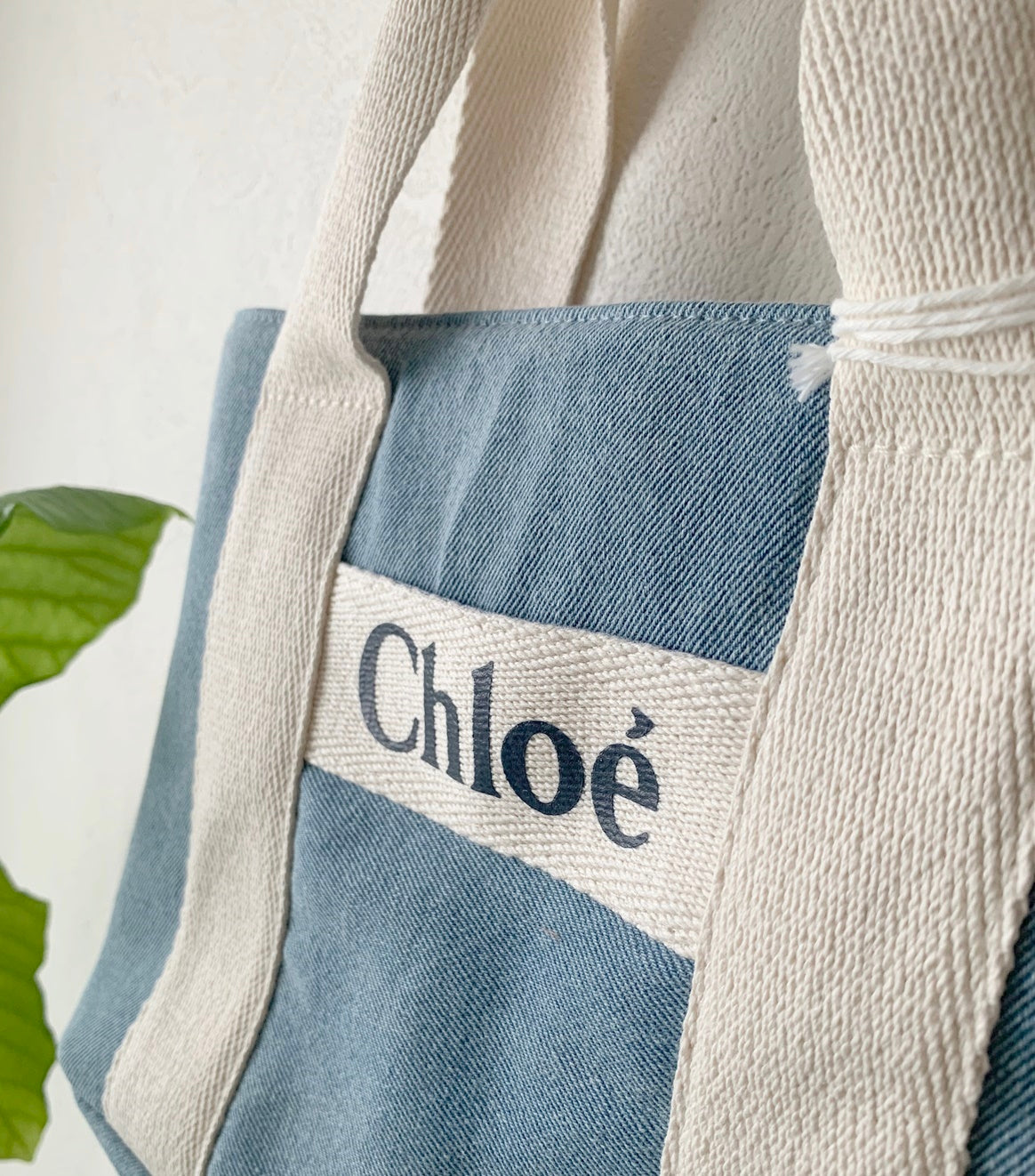 『Chloe』クロエ  ロゴ   デニム    ミニトートバッグ ショルダー付