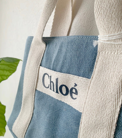 『Chloe』クロエ  ロゴ   デニム    ミニトートバッグ ショルダー付