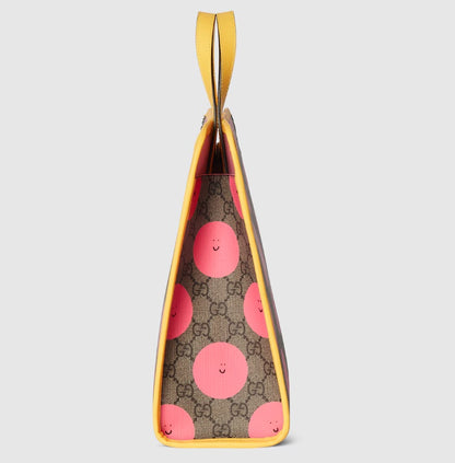 【お取り寄せ】『GUCCI』スマイル プリント トートバッグ ID: P10101G