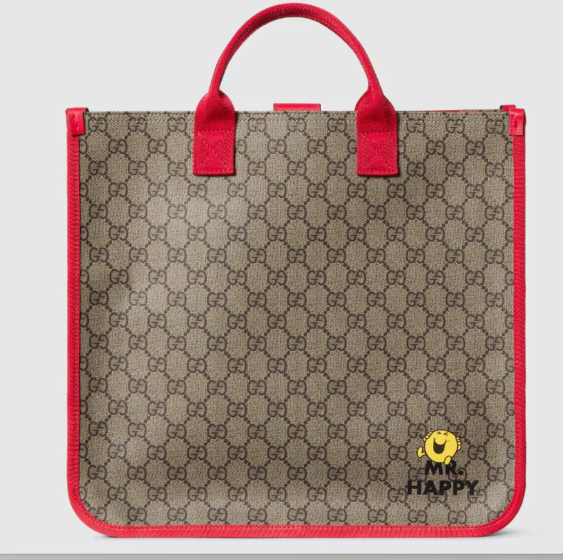 【お取り寄せ】『GUCCI』"Mr. Happy" プリント トートバッグ ID: P10109G