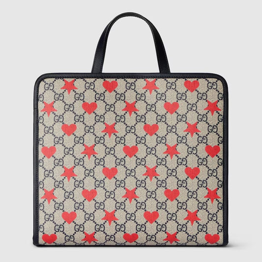【お取り寄せ】『GUCCI』スター＆ハート プリント トートバッグ ID: P10055G