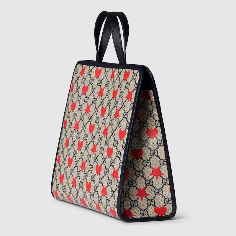 【お取り寄せ】『GUCCI』スター＆ハート プリント トートバッグ ID: P10055G
