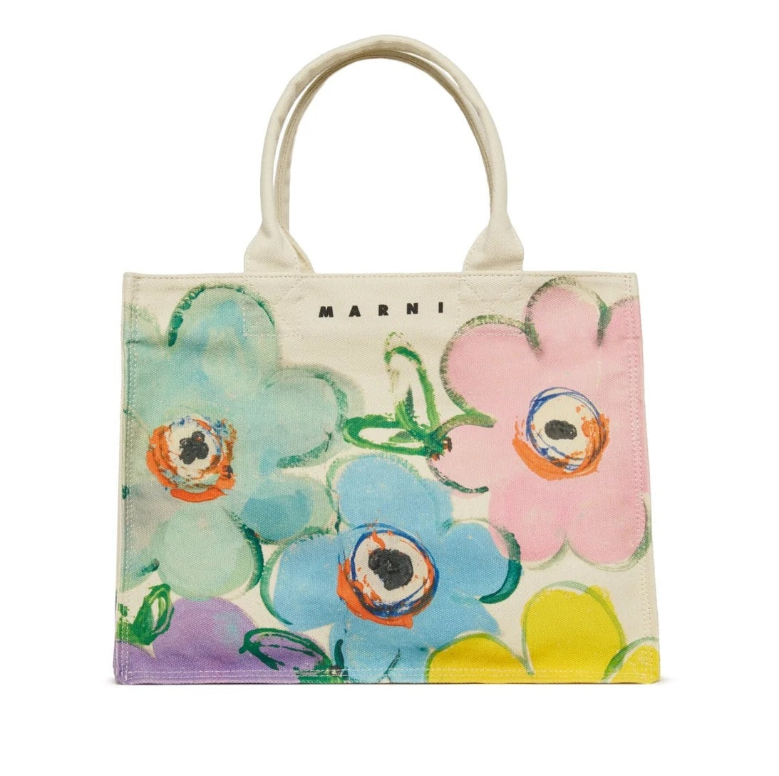 【お取り寄せ】『MARNI』マルニ ロゴ フラワー トートバッグ ID: P10103MA
