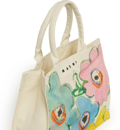 【お取り寄せ】『MARNI』マルニ ロゴ フラワー トートバッグ ID: P10103MA