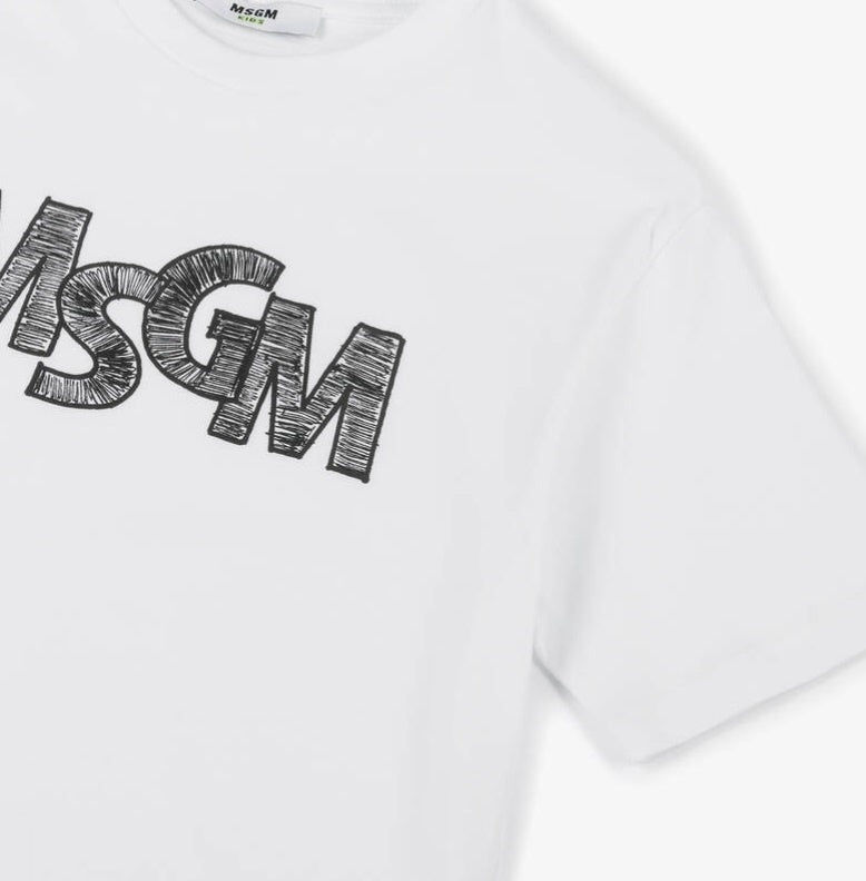 【お取り寄せ】『MSGM』ロゴ プリント Tシャツ  ID: P100060MS